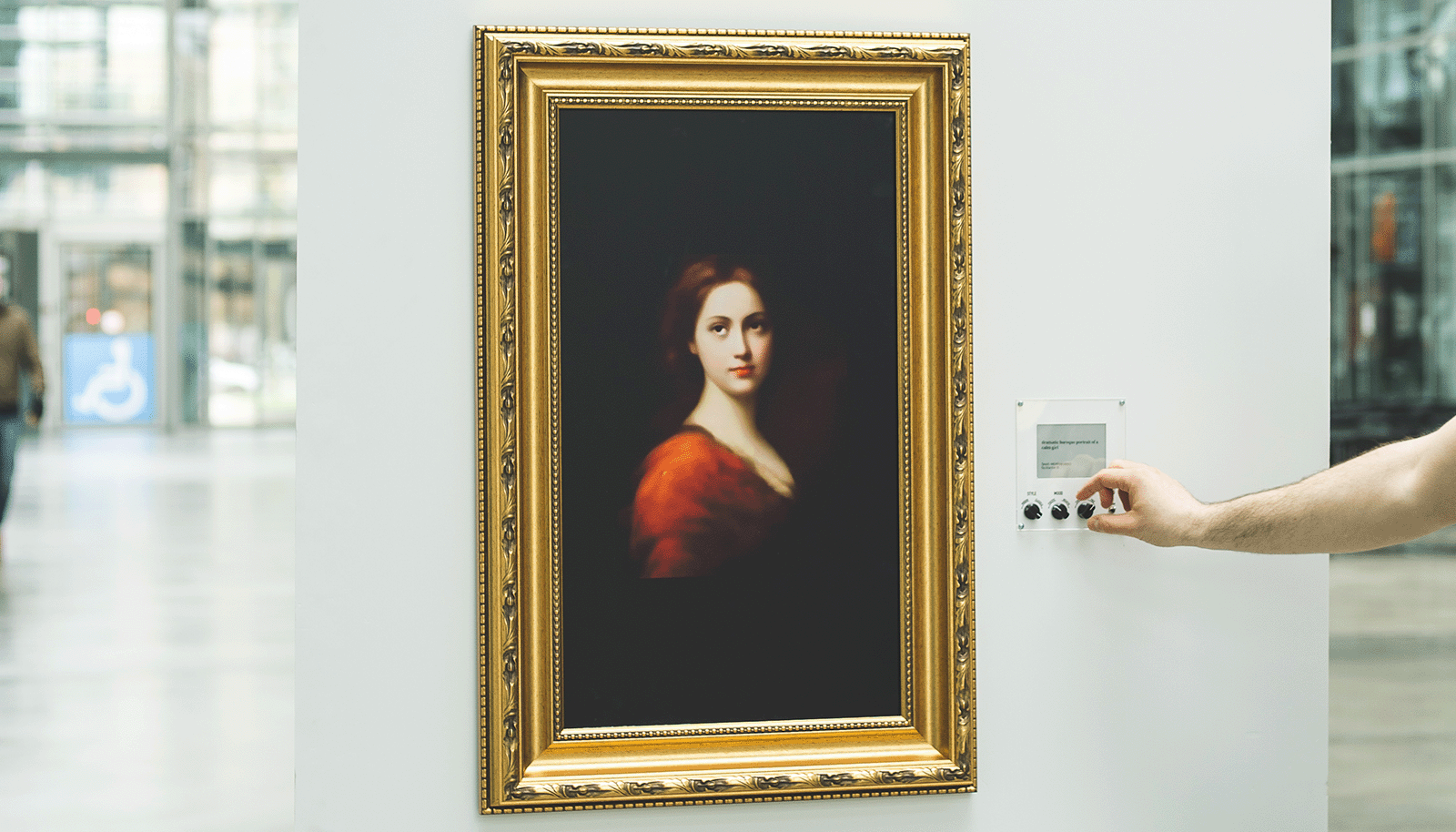 The GenFrame mimics traditional art.