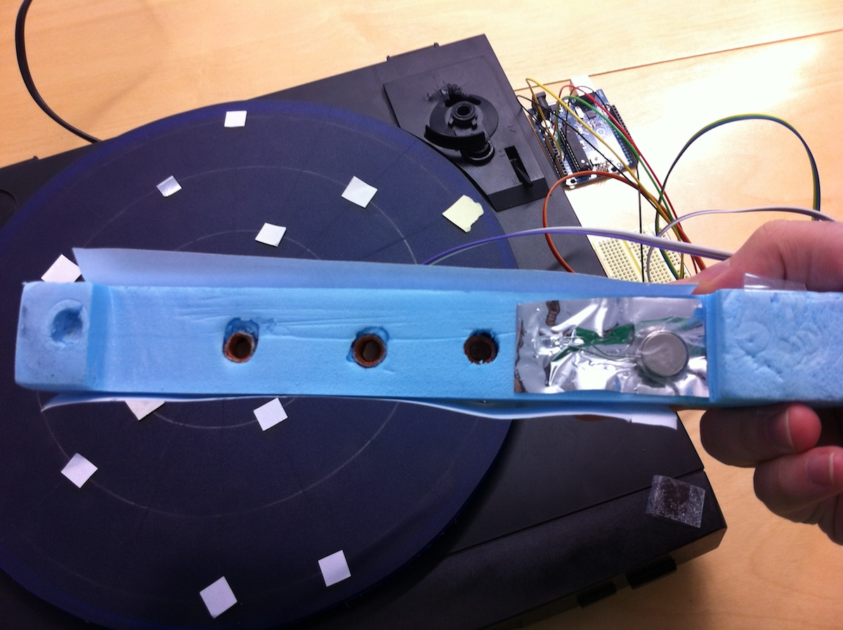 Light sensors in styrofoam.